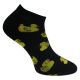 Schwarze Motiv Sneakersocken mit lustigen gelben Quitsche Enten mit viel Baumwolle Thumbnail