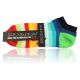 Lustige Sneakers Socken mit Regenbogen Streifen Ringelsocken - 2 Paar