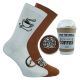 Lustige Socken Geschenkidee COFFEE TO GO 2 Paar Motivsocken im Kaffeebecher