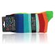 Farbenfrohe Baumwollsocken mit Regenbogen Ringel Muster breite Streifen in bunten Farben Thumbnail