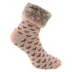 Damen HEAT Thermo Socken rosa mit grauen Herzchen - TOG Rating 2.3 Mega dick - 1 Paar Thumbnail