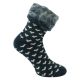 Mega dicke HEAT Thermo Socken für Damen marine mit Herzchen weiß - TOG Rating 2.3 - 1 Paar Thumbnail