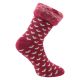 Damen HEAT Socken rot mit Herzen weiß - Thermo - TOG Rating 2.3 Mega dick - 1 Paar Thumbnail