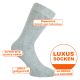 Luxuriös wollweiche warme Merino Kaschmir Wolle Socken grau-melange Thumbnail