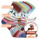 Warme supersoft Hygge-Socken mit viel Wolle für Kinder mit Elch-Motiv Thumbnail