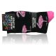 Motiv Socken schwarz mit rosa Flamingos - 2 Paar Thumbnail