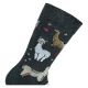 Lieblings-Motiv-Baumwollsocken mit lustigen Alpakas anthrazit-grau Thumbnail