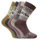 Norweger Hygge Socken mit Alpaka- und Merino-Wolle Ethno Style - 2 Paar