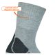 Atmungsaktive Outdoor Trekking Socken mit stoßdämpfender Sohle und Wolle grau