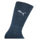 Stoßdämpfende bequeme Puma Sport-Socken mit weicher Frottee-Fußbettpolsterung navy-blau-mix