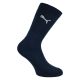 Stoßdämpfende bequeme Puma Sport-Socken mit weicher Frottee-Fußbettpolsterung navy-blau-mix