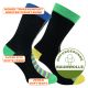 Lustiges buntes Reißverschluß-Design auf schwarzen Socken mit viel Baumwolle Thumbnail
