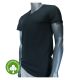 Schwarze T-Shirts aus 100% nachhaltiger Baumwolle V-Ausschnitt CAMANO - 2 Stück