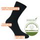 Extra feine schwarze antimikrobielle Kurzschaft Wellness-Socken Thumbnail