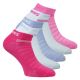 Skechers Sport Sneakersocken atmungsaktiv optimierte Passform pink-flieder-weiß