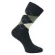 Socken mit Argyle Karo Muster Camano ohne Gummidruck olive melange - 2 Paar