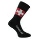 Socken Schwarz Schweiz-Motiv Kreuz weiss auf rot - 3 Paar Thumbnail