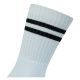 Stylische Crew Socks Sportsocken weiß mit schwarzen Ringeln mit viel Baumwolle