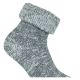 Extra dicke warme Kuschel Wolle Socken THERMO mit Umschlag grau
