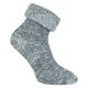 Extra dicke warme Kuschel Wolle Socken THERMO mit Umschlag grau Thumbnail