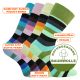 Modische Trendy Ringelsocken Blockstreifen Colors Style mit Bio-Baumwolle Thumbnail