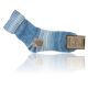 Warme Unikat Lieblings-Wollsocken im Skandinavien-Style wie handgestrickt mit Umschlag jeans