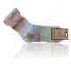 Warme Unikat Lieblings-Wollsocken im Skandinavien-Style wie handgestrickt mit Umschlag pastell Thumbnail