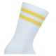 Weiße Crew Socks Tennissocken mit bunten Ringeln supersofte Bambus-Viskose