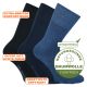 Wellness Baumwollsocken mit antibakterieller Ausrüstung schwarz-blau-mix