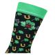 Witzige Baumwoll Gute-Laune-Socken mit Glücksklee- und Hufeisen-Motiven