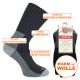 XTREME Walking Socken mit Wolle in schwarz ohne Gummidruck - 1 Paar